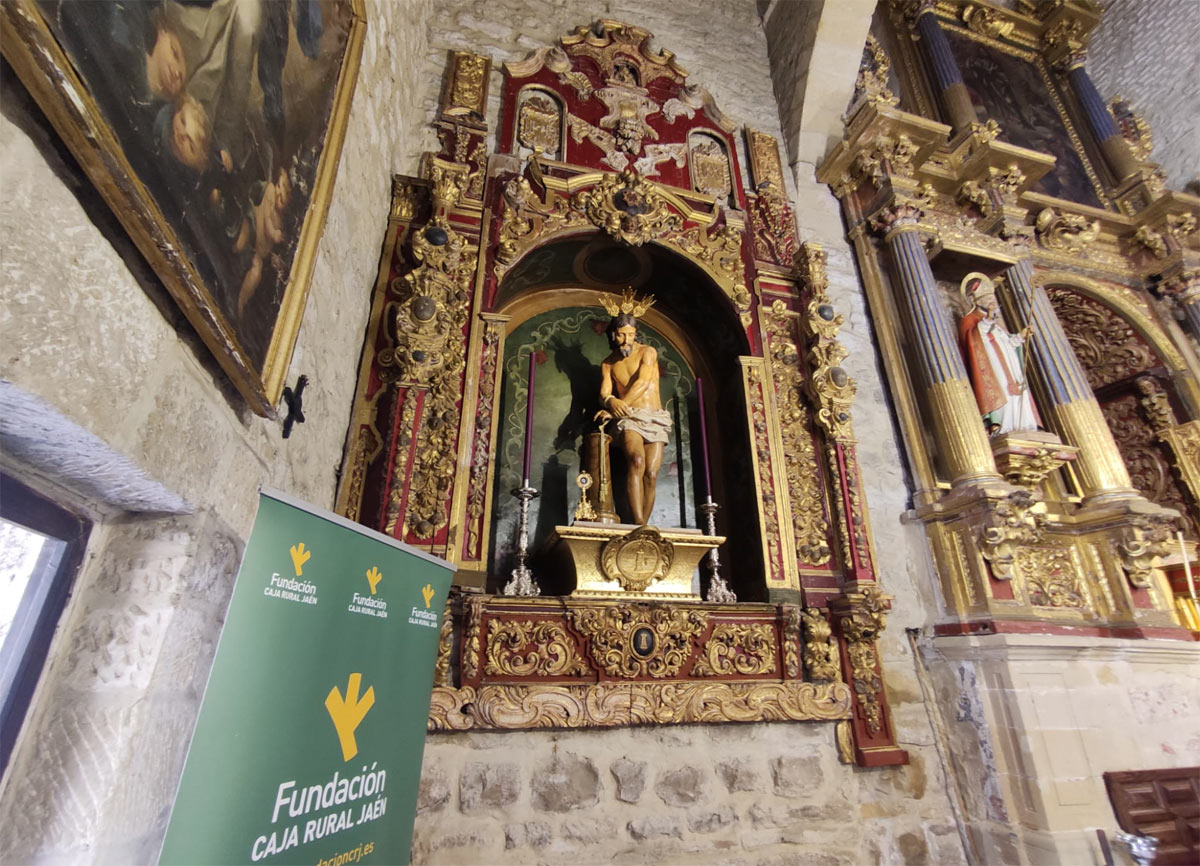 restauracion retablo el salvador baeza cristo de la columna