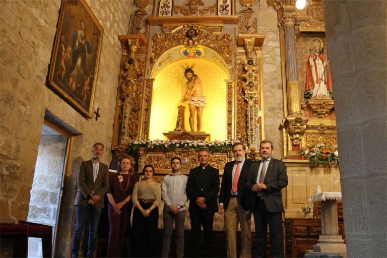 restauracion retablo la columna iglesia el salvador baeza